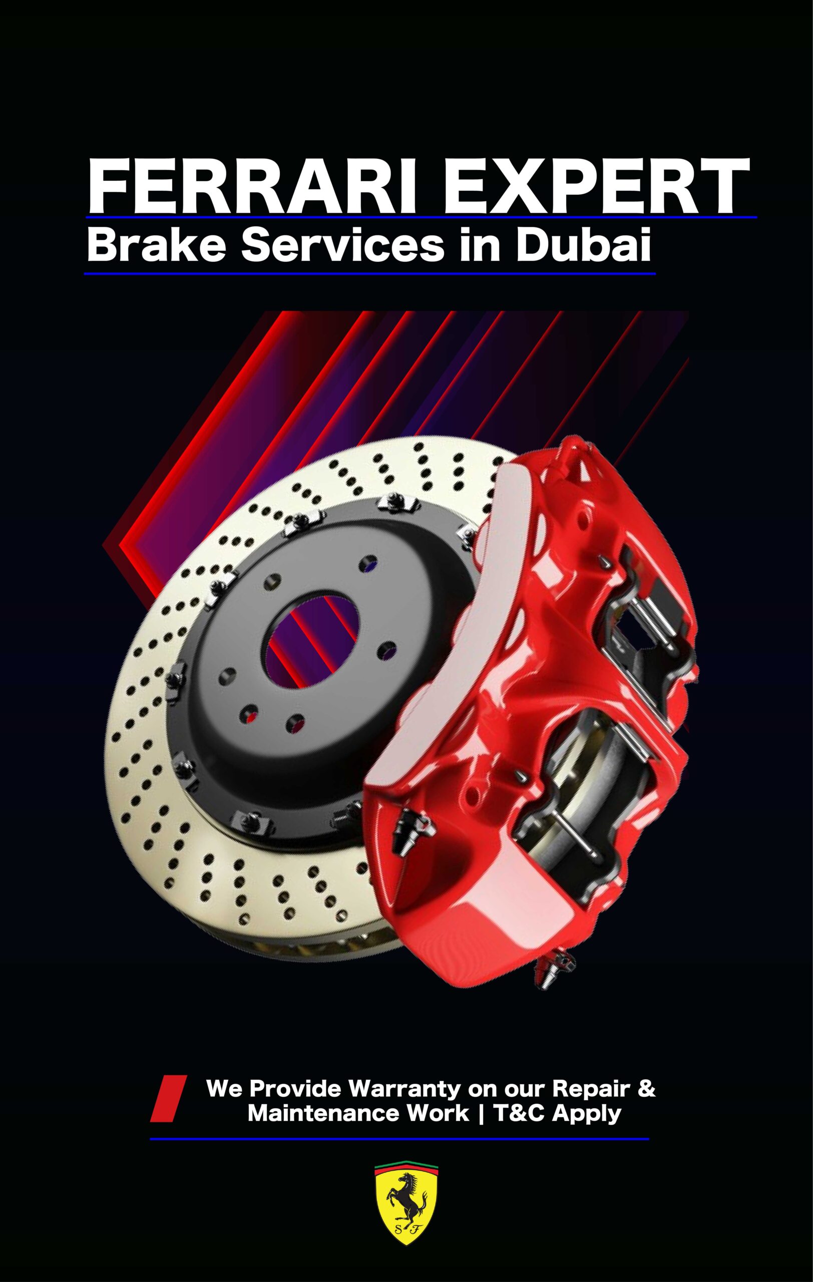 Ferrari Brake Repair Service in Dubai