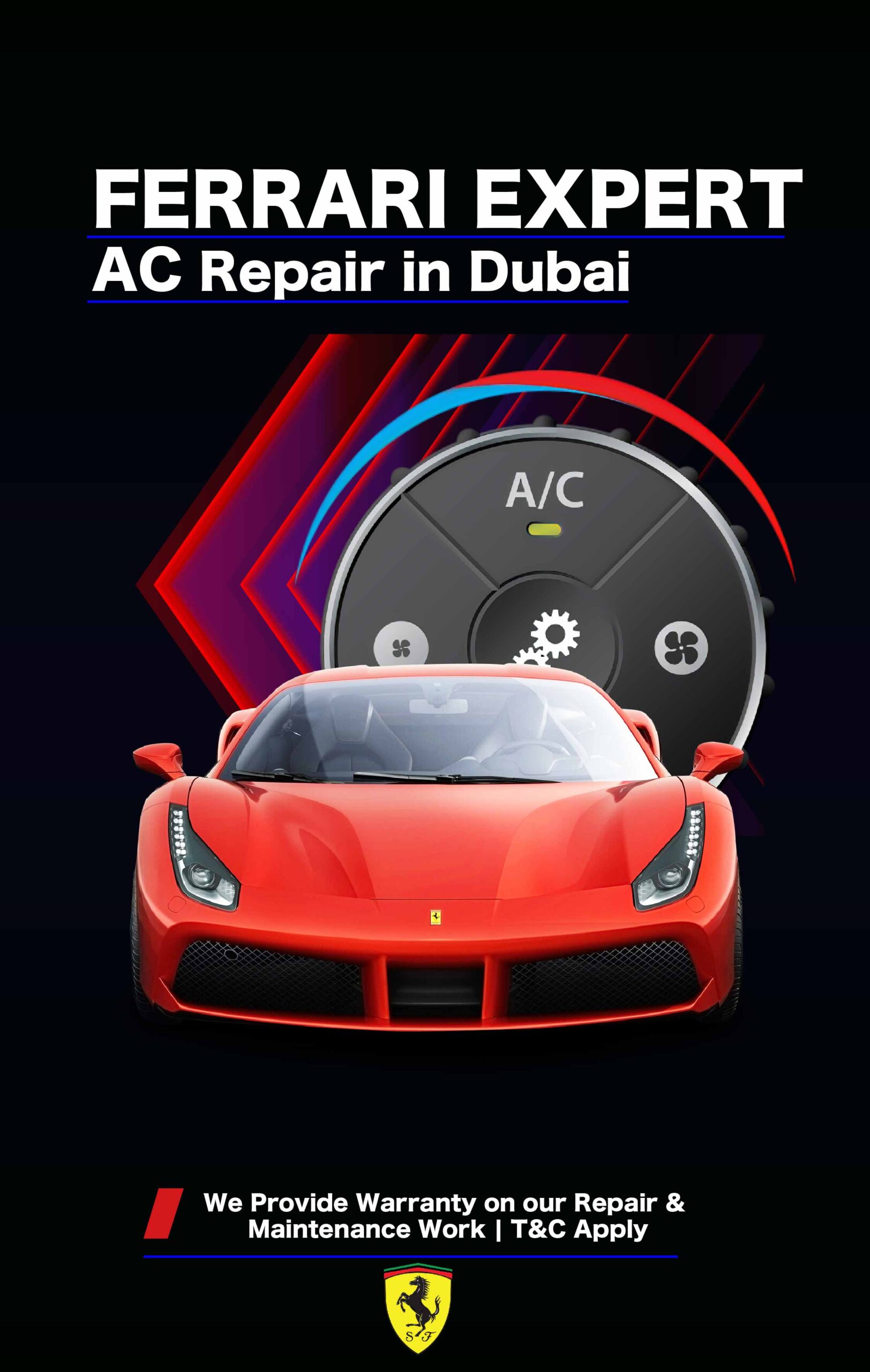 Best Ferrari AC Repair & Service in Dubai