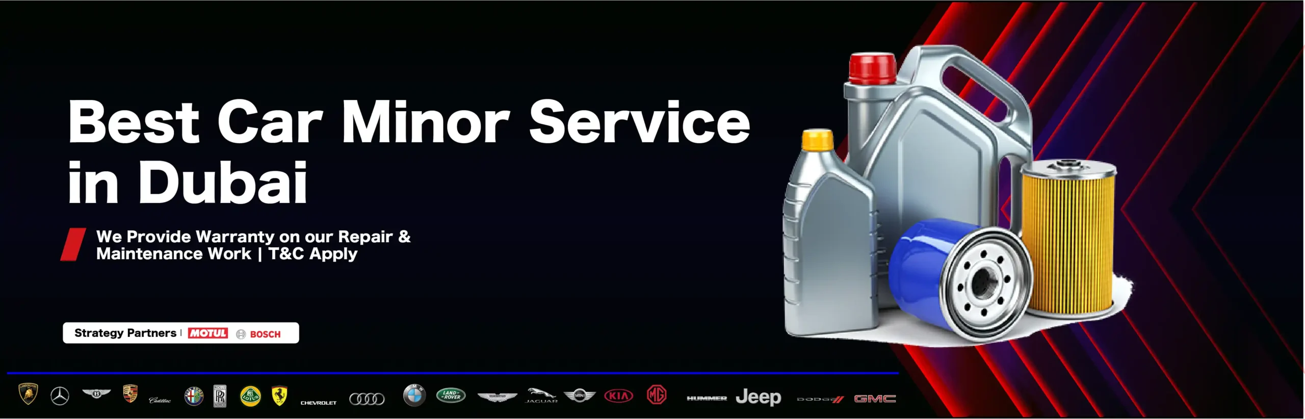 Comprehensive GMC Minor Service Package in Dubai