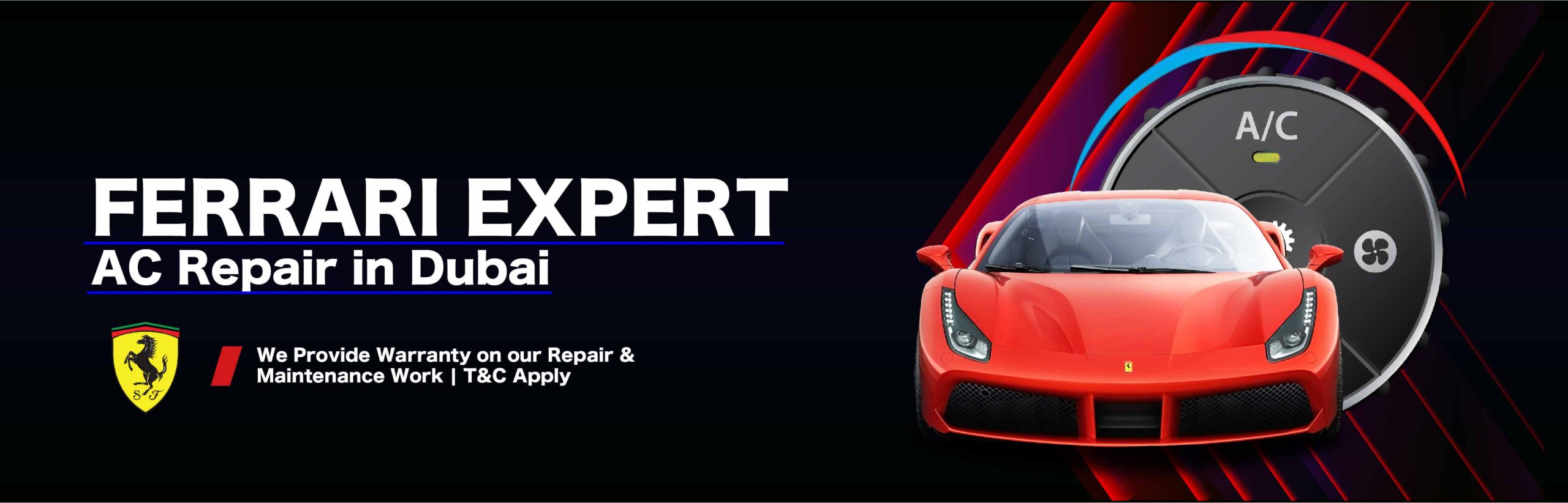 Best Ferrari AC Repair & Service in Dubai