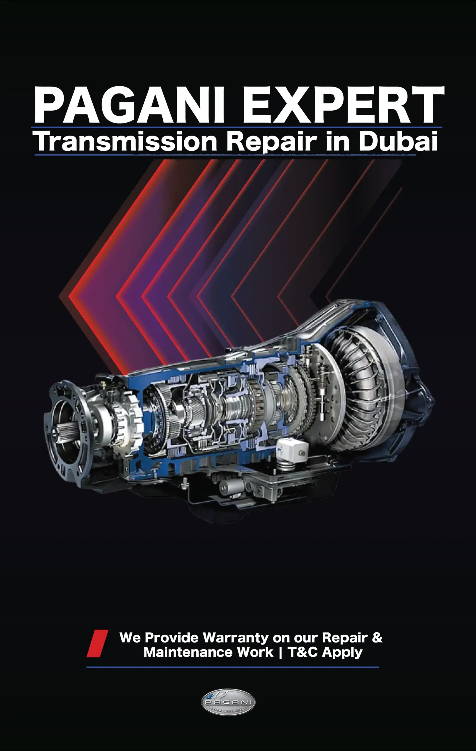 Expert Pagani Transmission Repair Services in Dubai