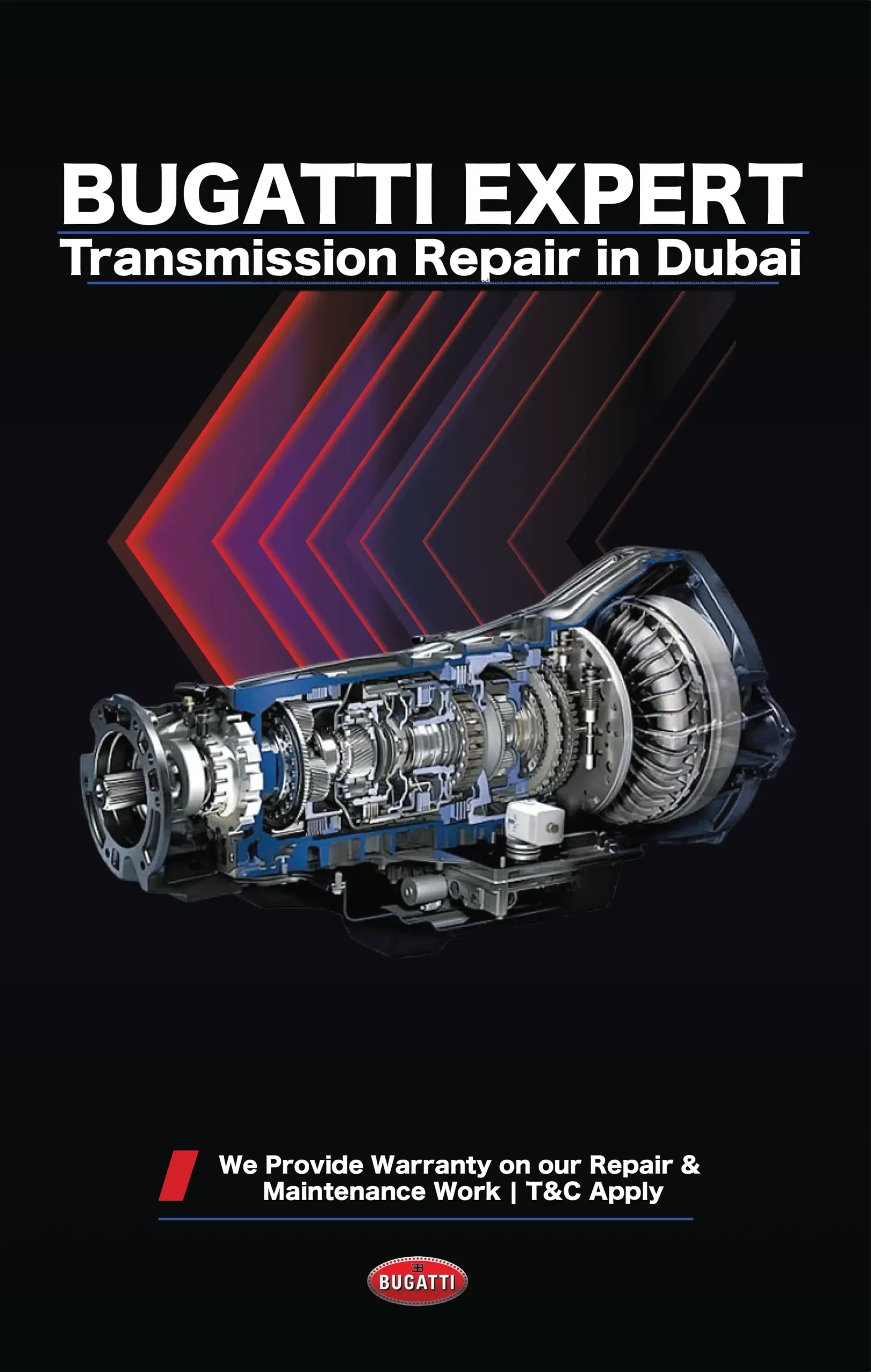 Expert Bugatti Transmission Repair Services in Dubai
