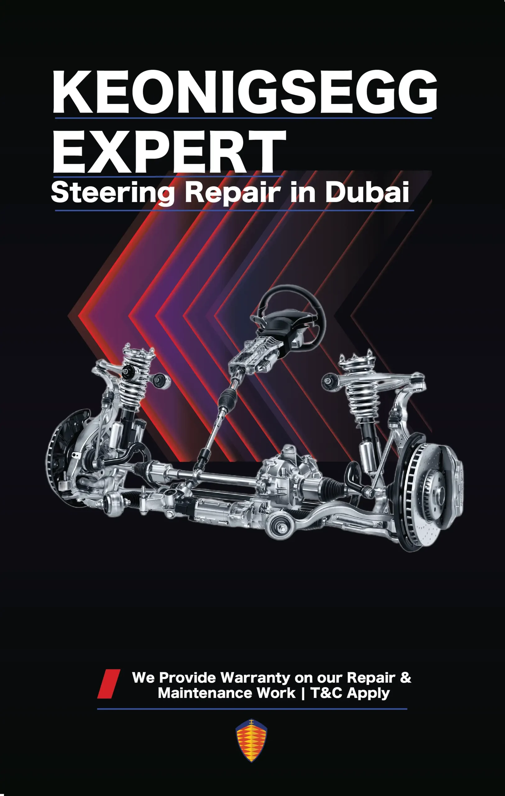 Koenigsegg Steering Repair and Service in Dubai