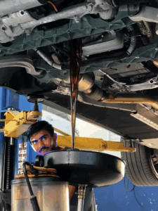 Detailed inspection and minor service for Aston Martin DBX at The Car Lab Auto Repair Center