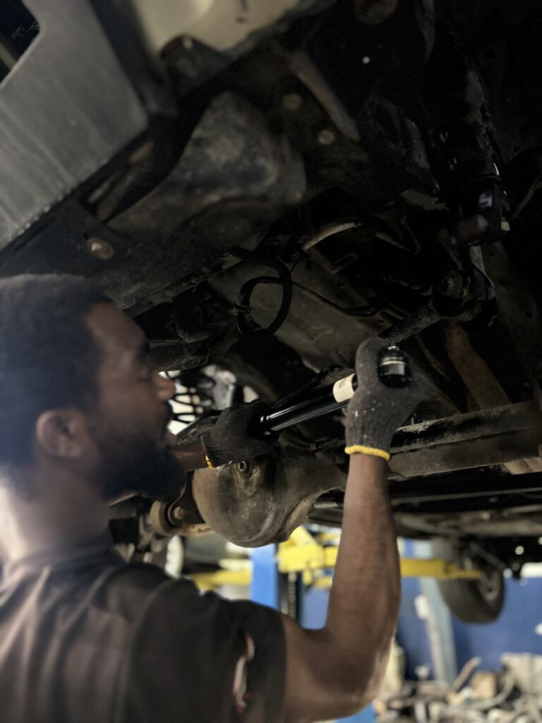Nissan Patrol front steering shocker replacement service in Dubai